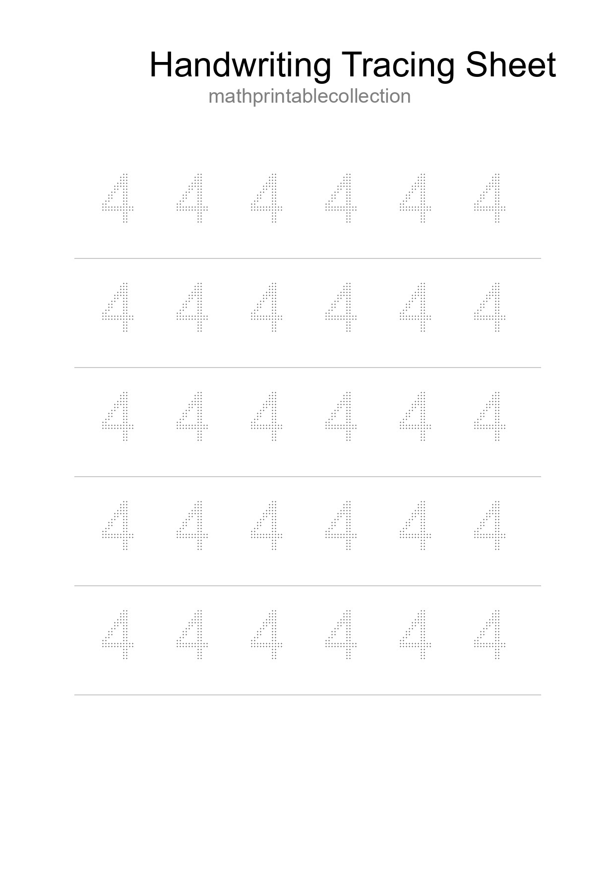 Printable Tracing Worksheet For Kids - Part 142