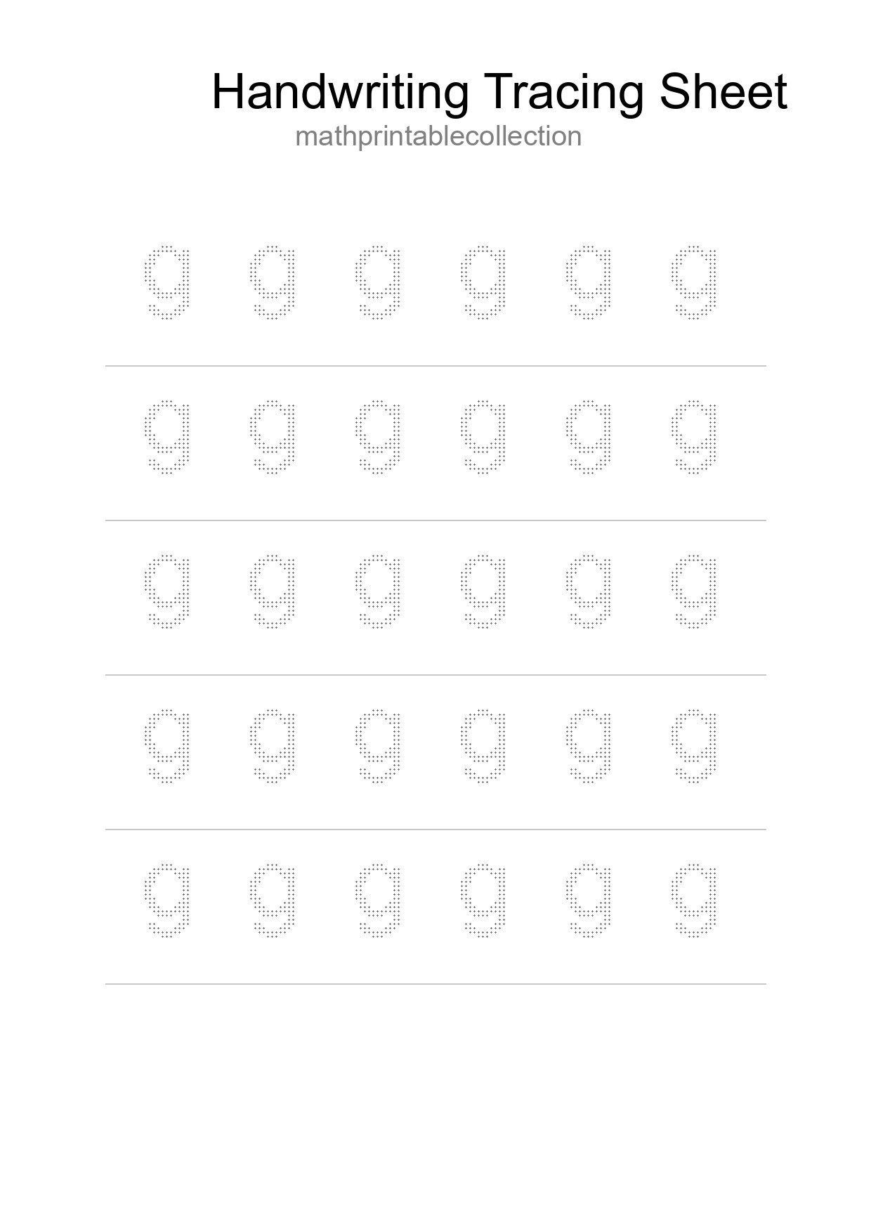 Printable Tracing Worksheet For Kids - Part 197