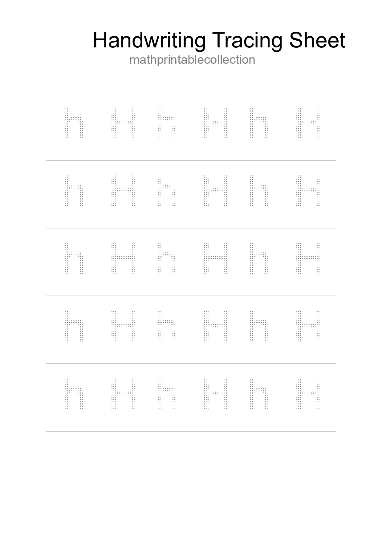 Printable Tracing Worksheet For Kids - Part 241