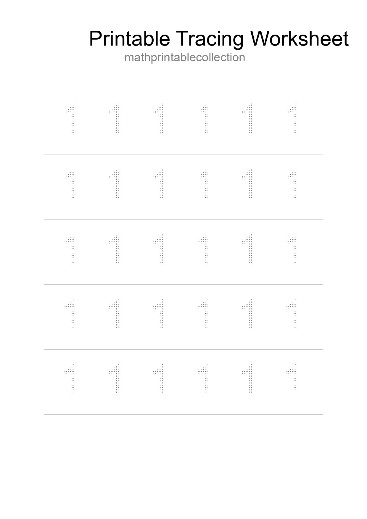 Printable Tracing Worksheet For Kids - Part 98